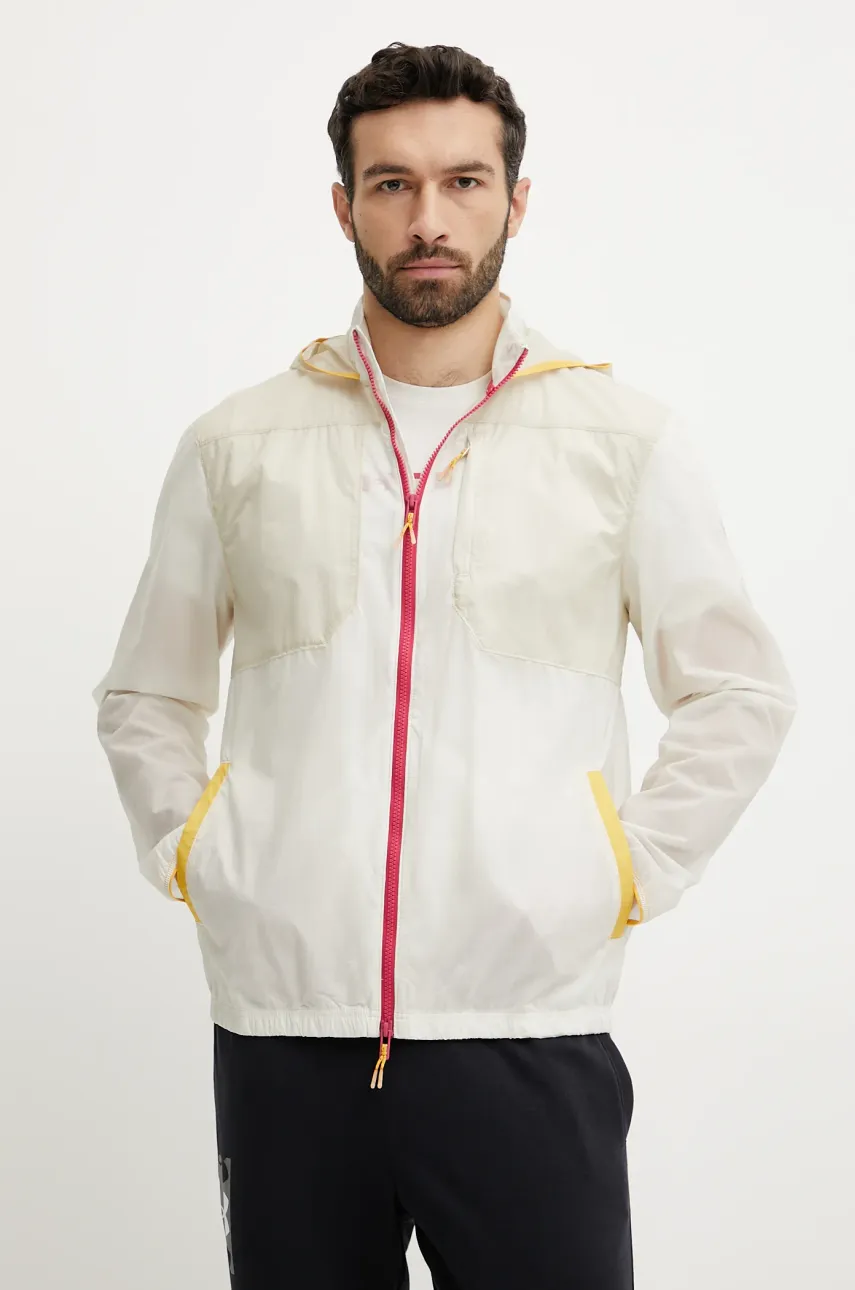 Αδιάβροχο μπουφάν Under Armour Launch Trail ανδρικό, χρώμα: μπεζ, 1383243