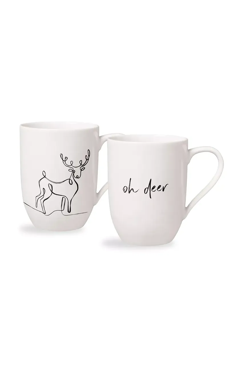 Σετ φλιτζάνια Villeroy & Boch Statement XMAS 340 ml 2-pack χρώμα: άσπρο