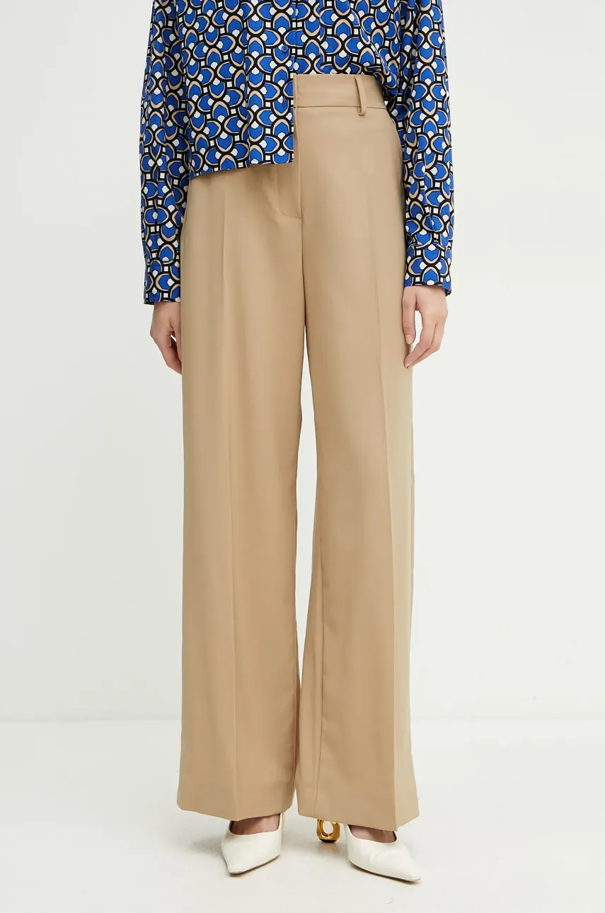 Μάλλινα παντελόνια Weekend Max Mara χρώμα: πράσινο, 2515131041600