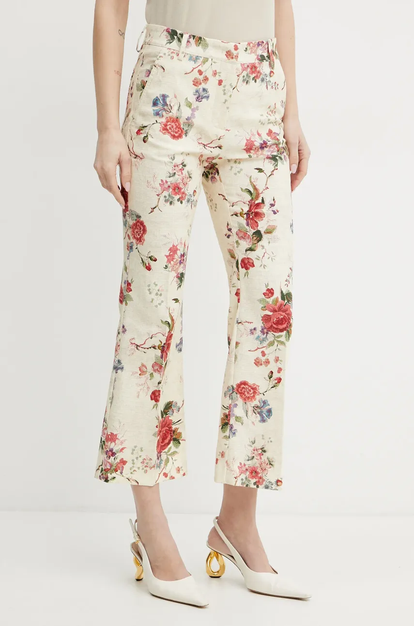 Παντελόνι Weekend Max Mara χρώμα: μπεζ, 2515131122600