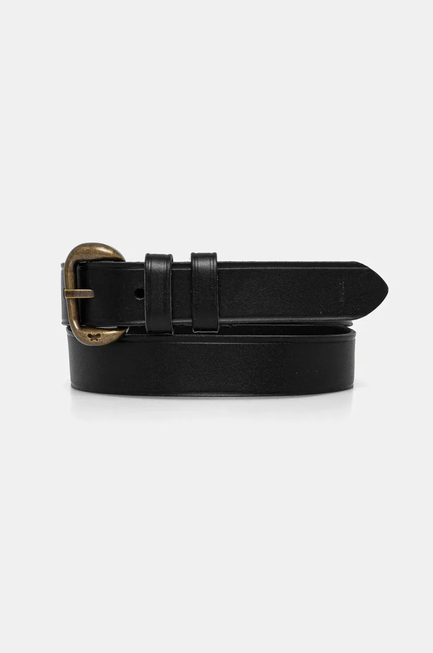 Δερμάτινη ζώνη Weekend Max Mara χρώμα: μαύρο, 2515501044600