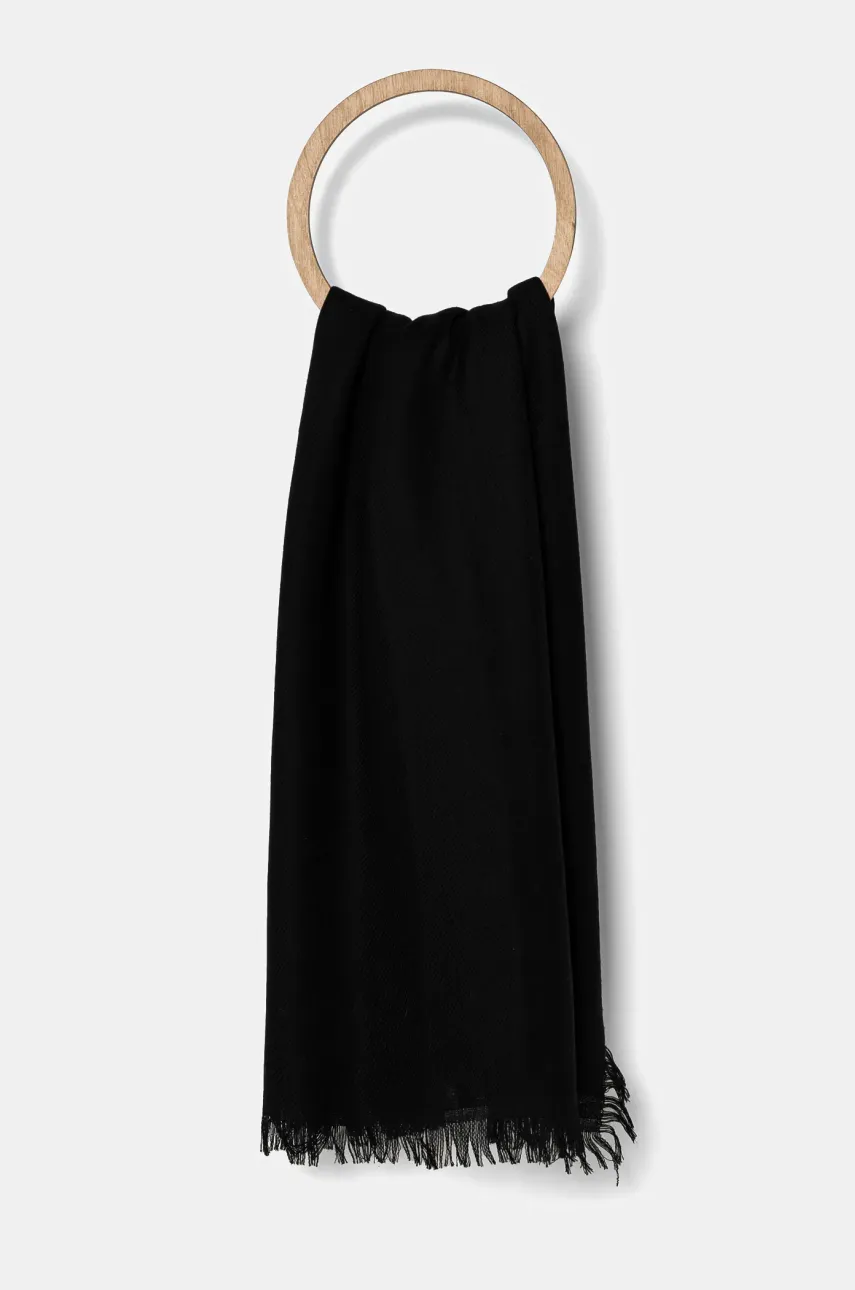 Μάλλινο πόντσο Weekend Max Mara χρώμα: μαύρο, 2515731014600