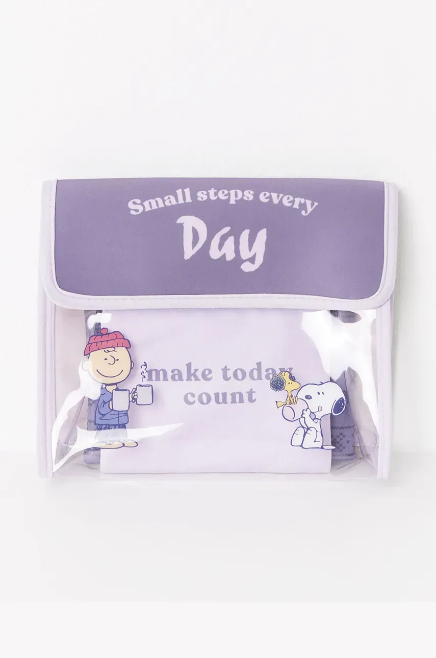 Σετ τσαντών καλλυντικών women'secret Snoopy 3-pack χρώμα: μοβ, 4848808