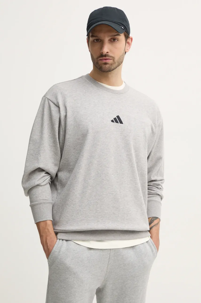 Μπλούζα adidas Feelcozy χρώμα: γκρι, JE3828