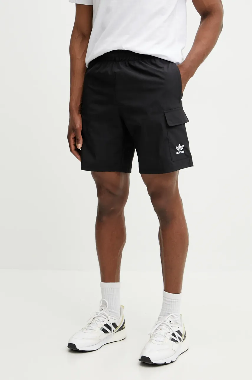Σορτς adidas Originals Essential χρώμα: μαύρο, JD0406
