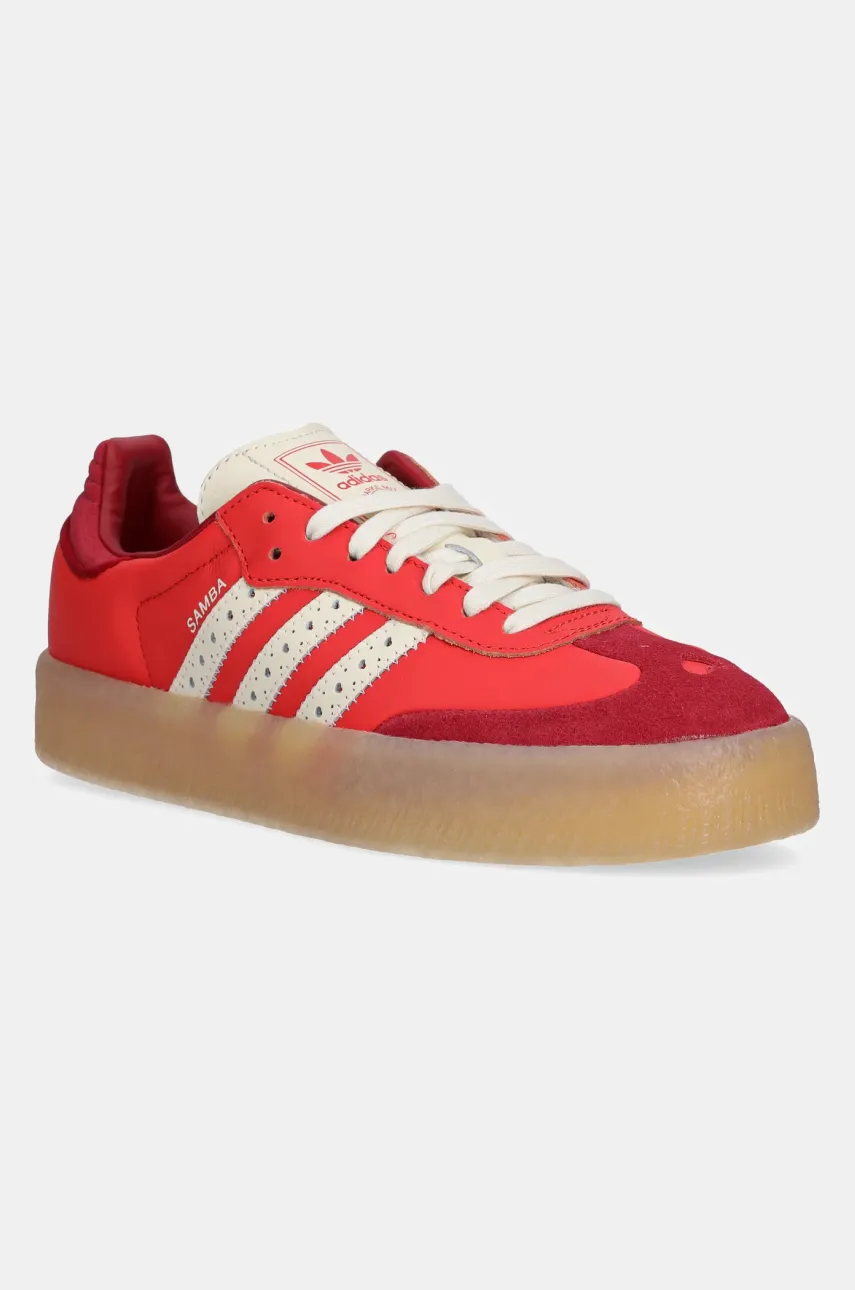Δερμάτινα αθλητικά παπούτσια adidas Originals Sambae χρώμα: κόκκινο, JH7287