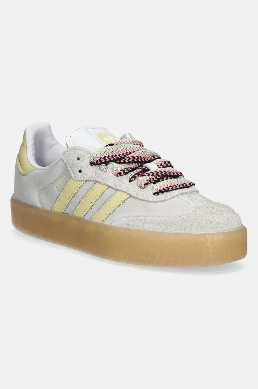 Δερμάτινα αθλητικά παπούτσια adidas Originals Sambae W χρώμα: γκρι, JI2739