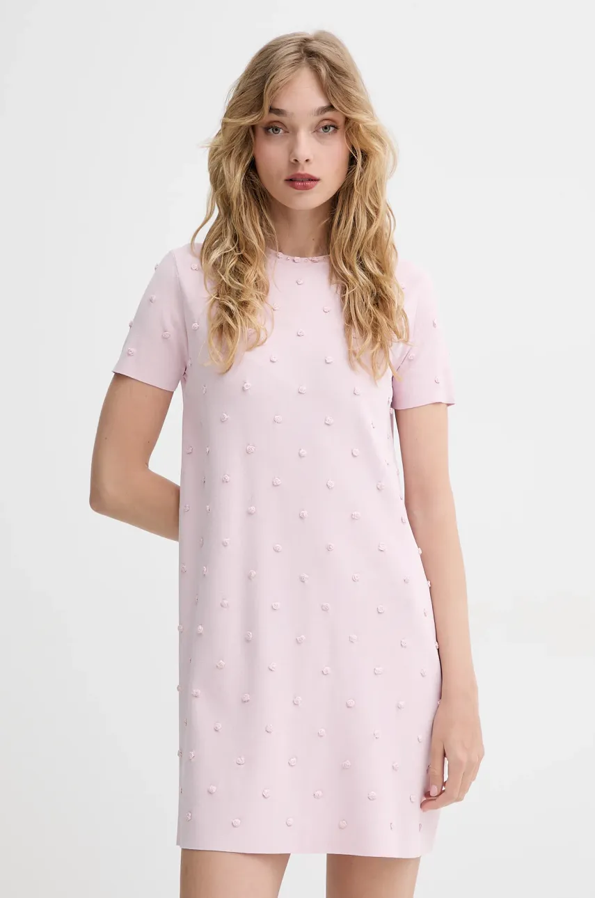 Φόρεμα Blugirl Blumarine χρώμα: ροζ, RA5100.MS46M