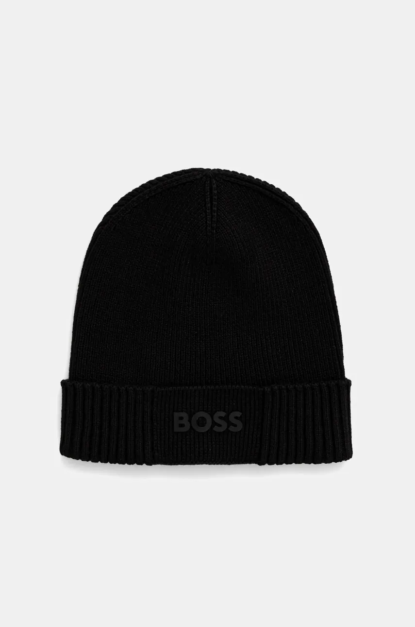 Σκουφί από μείγμα μαλλιού Boss Green BOSS GREEN χρώμα: μαύρο