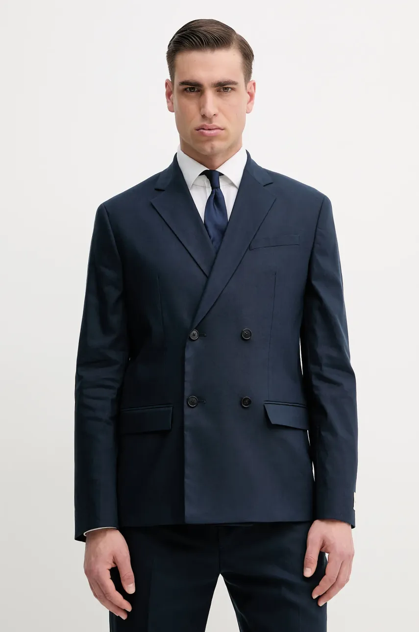 Σακάκι Calvin Klein χρώμα: ναυτικό μπλε, K10K114481