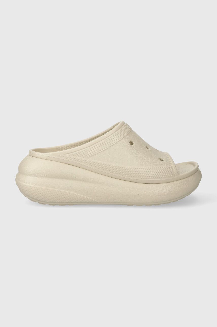 Παντόφλες Crocs Classic Crush Slide Classic Crush Slide χρώμα: μπεζ, 28731 IL3431 208731