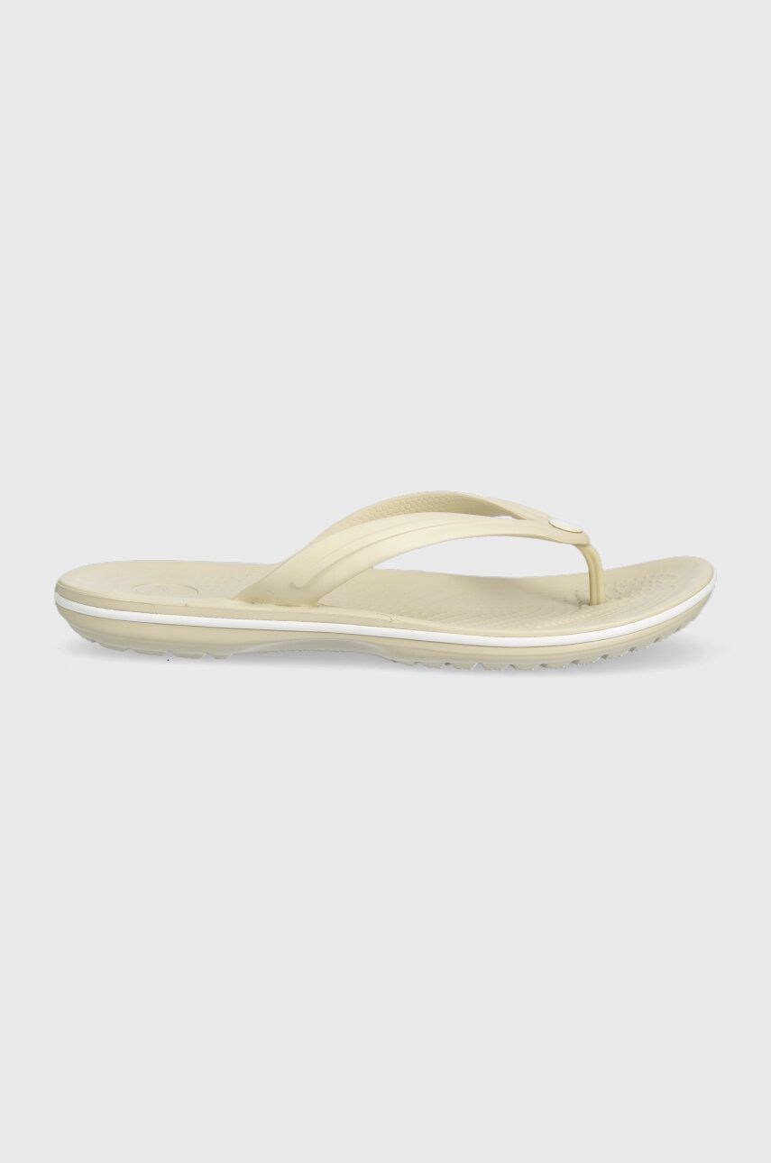 Σαγιονάρες Crocs Crocband Flip Crocband Flip χρώμα: μπεζ 207714