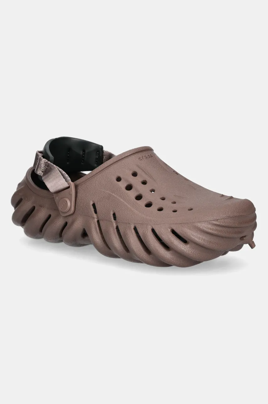 Παντόφλες Crocs X - (Echo) Clog χρώμα: καφέ, 207937