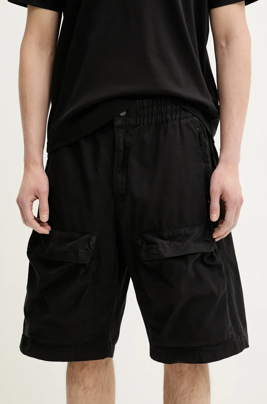 Σορτς Diesel P-BEECK-SHORT SHORTS χρώμα: μαύρο, A14762.0NJBP