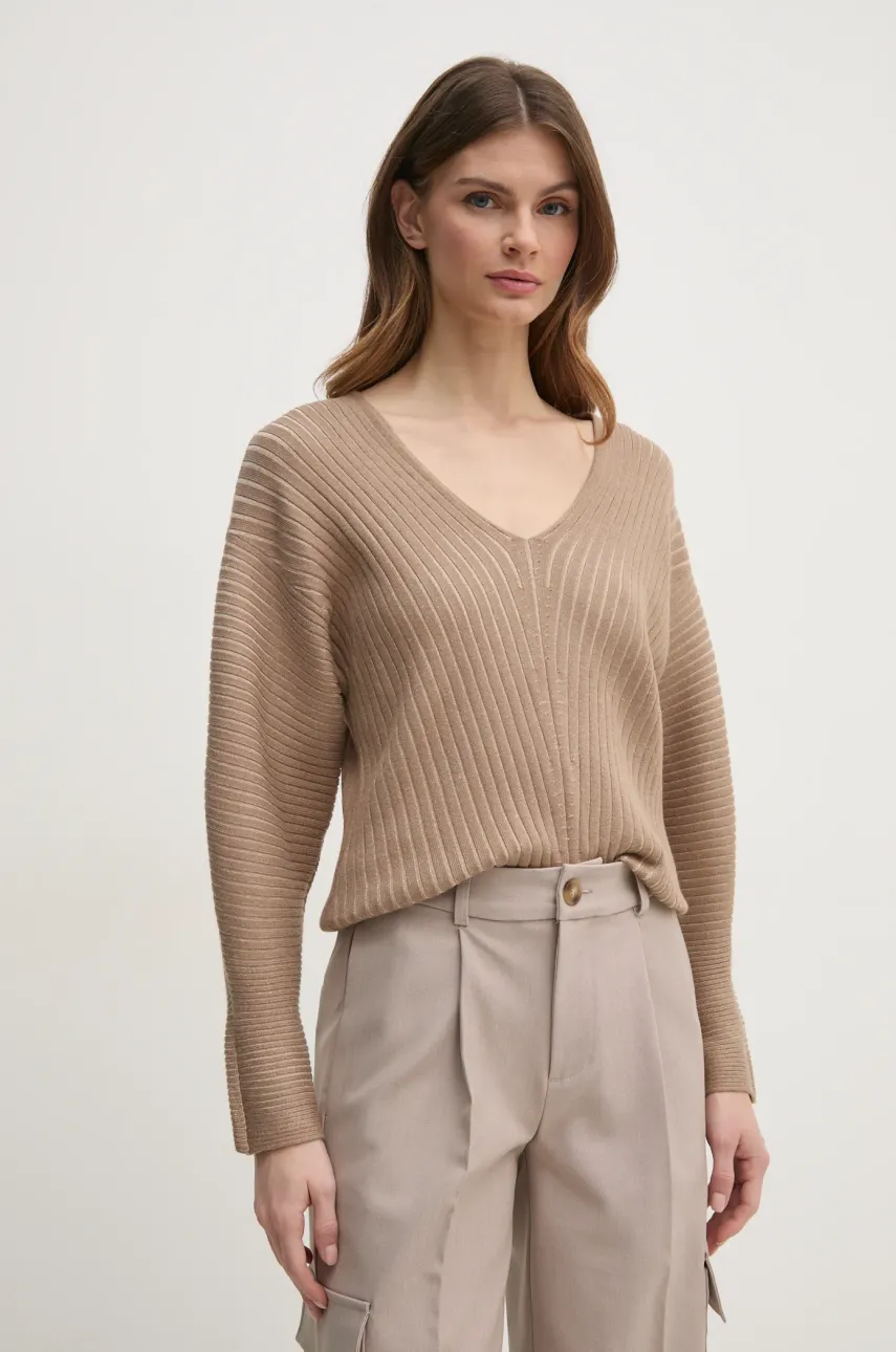 Πουλόβερ Dkny χρώμα: μπεζ, P4KSAL67
