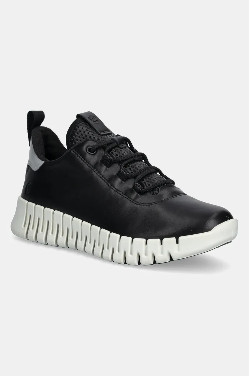 Δερμάτινα αθλητικά παπούτσια Ecco Gruuv Sneaker Lea χρώμα: μαύρο, 218203-60719