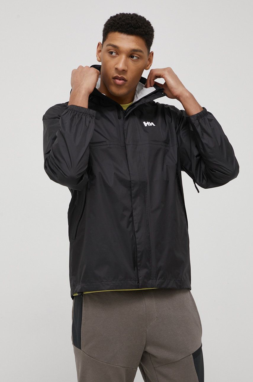 Αδιάβροχο μπουφάν Helly Hansen Loke ανδρικό, χρώμα μαύρο 62252