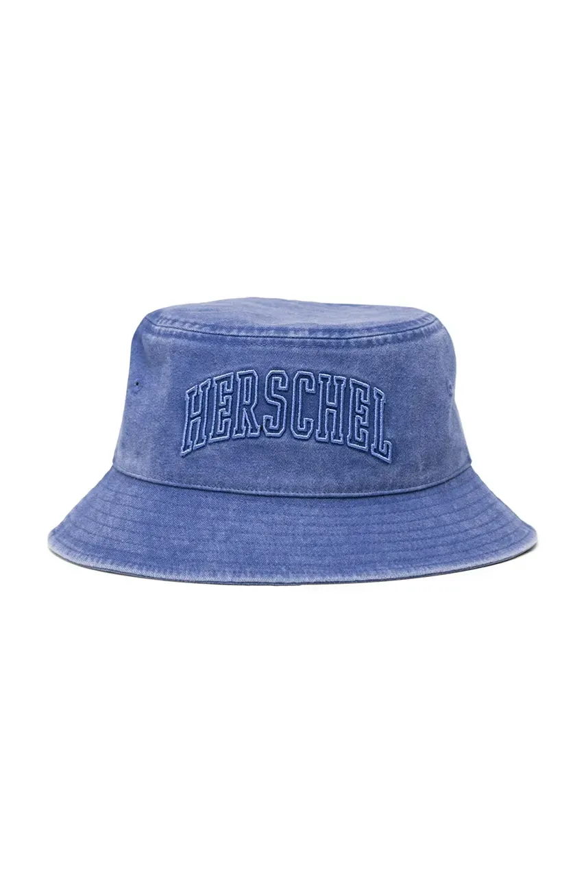 Βαμβακερό καπέλο Herschel χρώμα: μπλε, 50366-06899