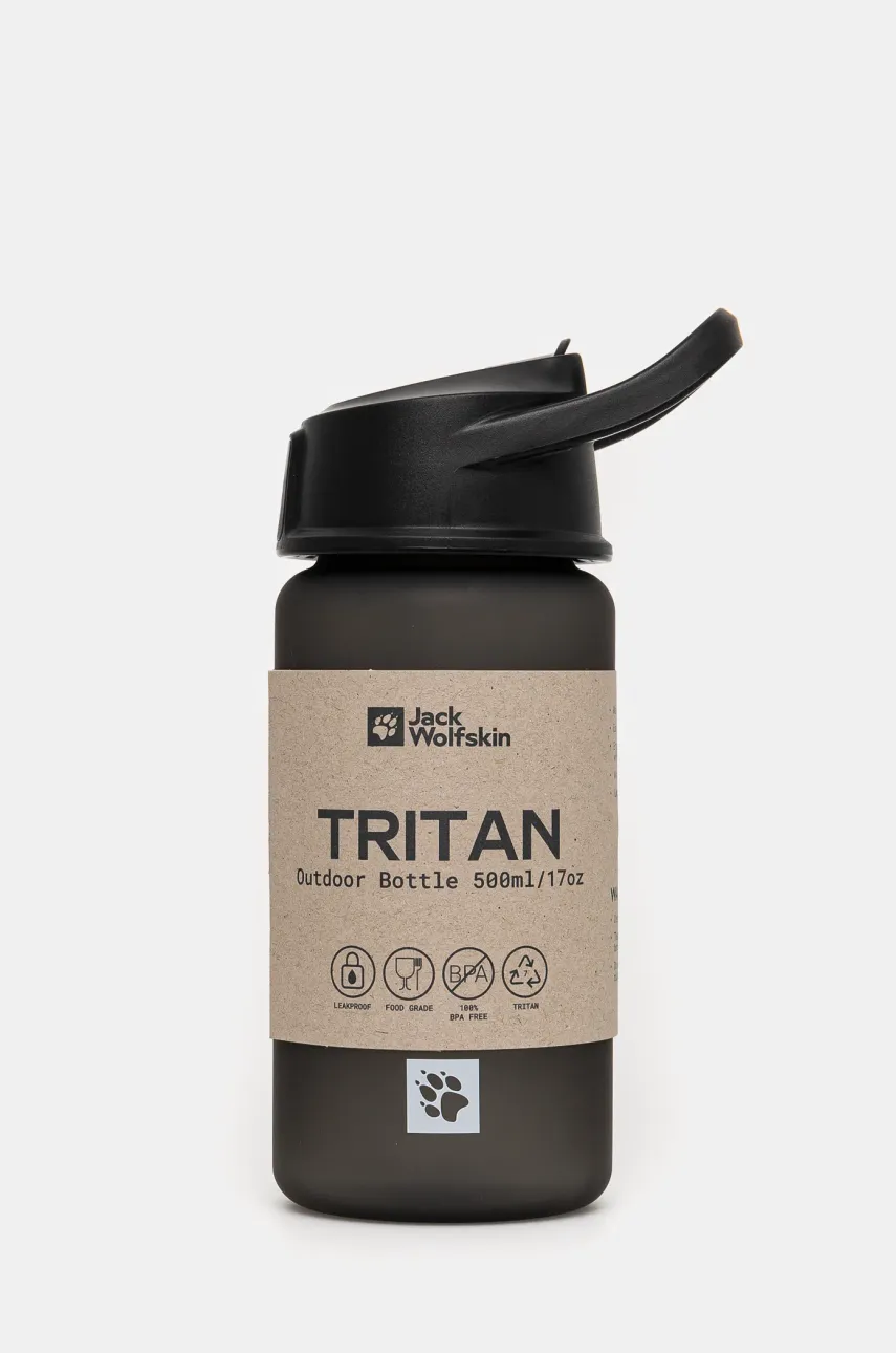 Μπουκάλι Jack Wolfskin Saima Straw 500 ml χρώμα: μαύρο, A63995