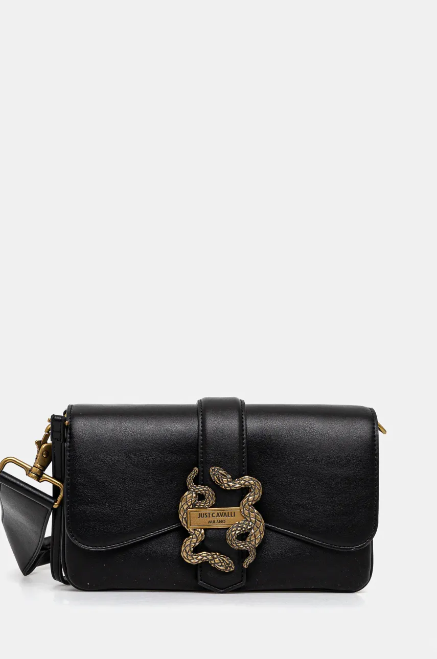 Τσάντα Just Cavalli 8055054190766 χρώμα: μαύρο, 78RA4BA8 ZSA89