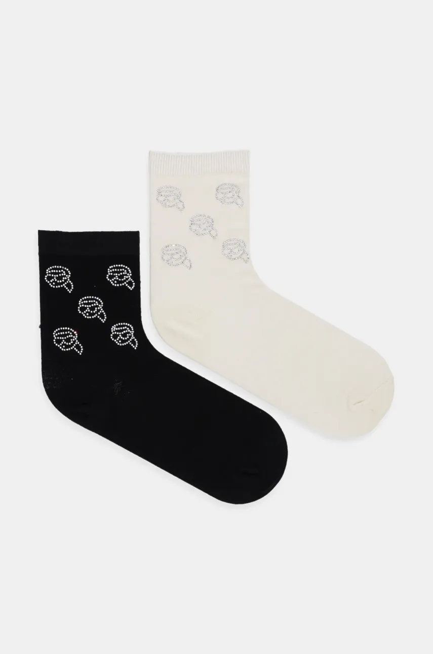 Κάλτσες Karl Lagerfeld 2-pack χρώμα: μαύρο, A1W47103