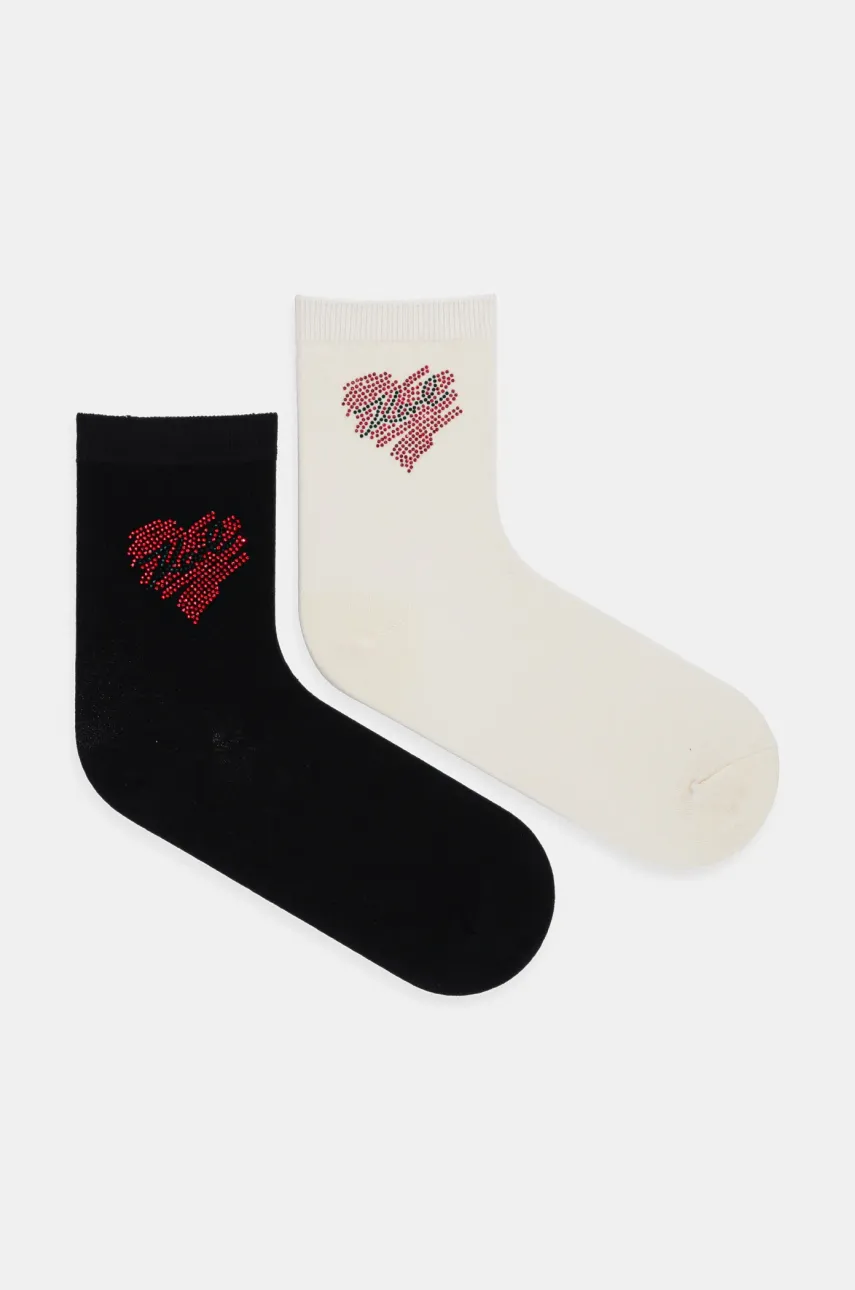 Κάλτσες Karl Lagerfeld 2-pack χρώμα: μαύρο, A1W47104