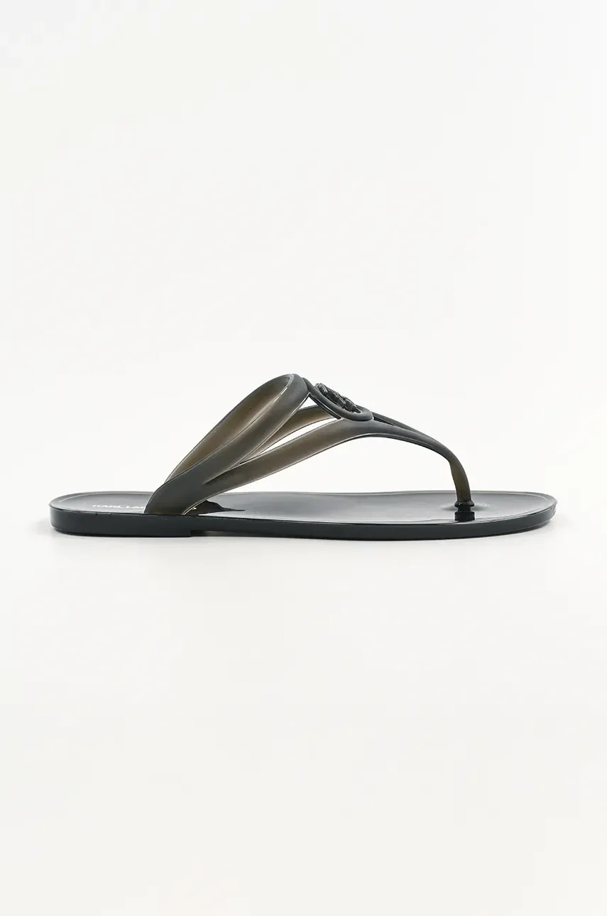 Σαγιονάρες Karl Lagerfeld JELLY THONG χρώμα: μαύρο, KL80007A