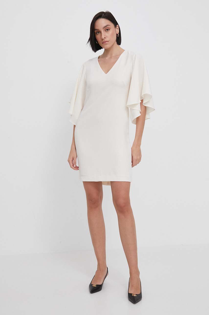 Φόρεμα Lauren Ralph Lauren χρώμα: μπεζ