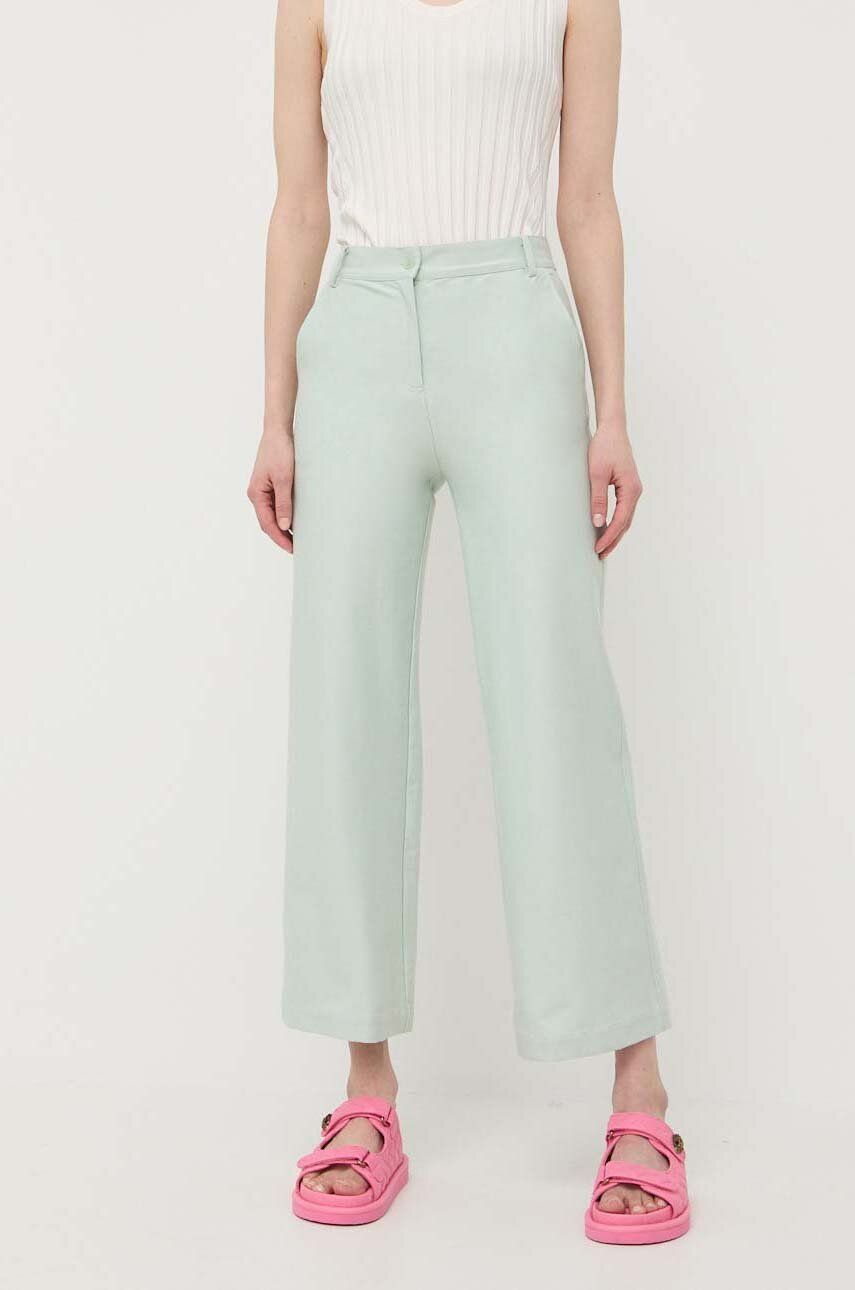Παντελόνι Max Mara Leisure χρώμα: πράσινο