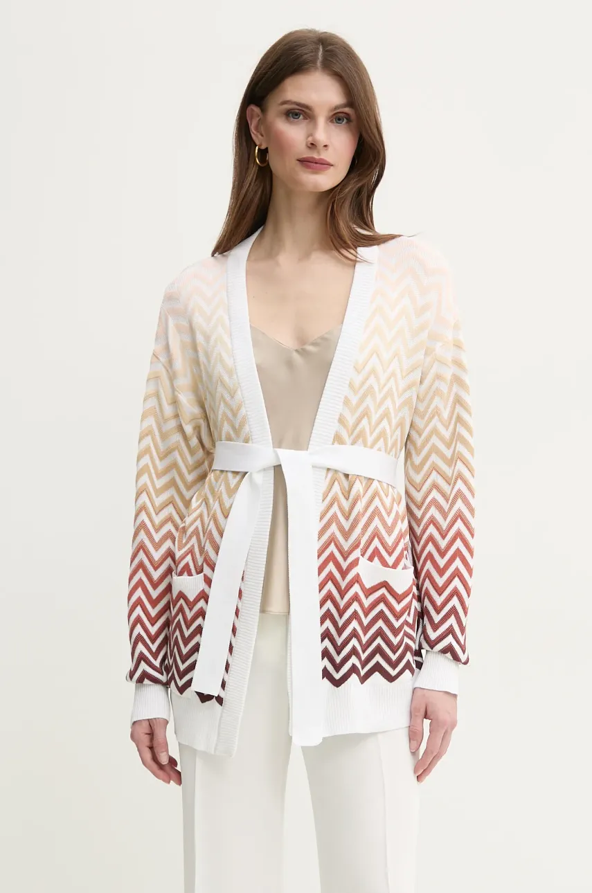 Πλεκτή ζακέτα Missoni χρώμα: άσπρο, DS25SM07.BK044V