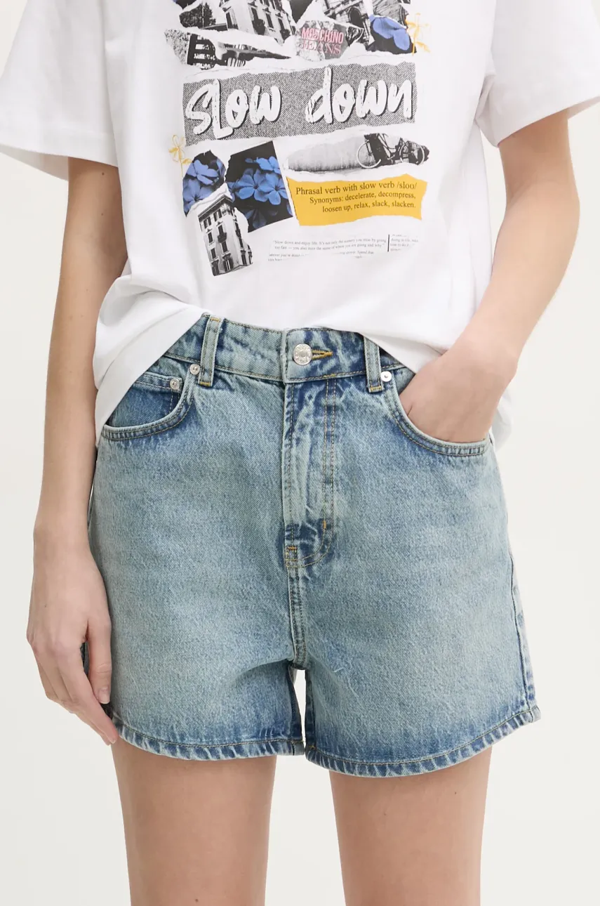 Τζιν σορτς Moschino Jeans χρώμα: μπλε, 0327 3217