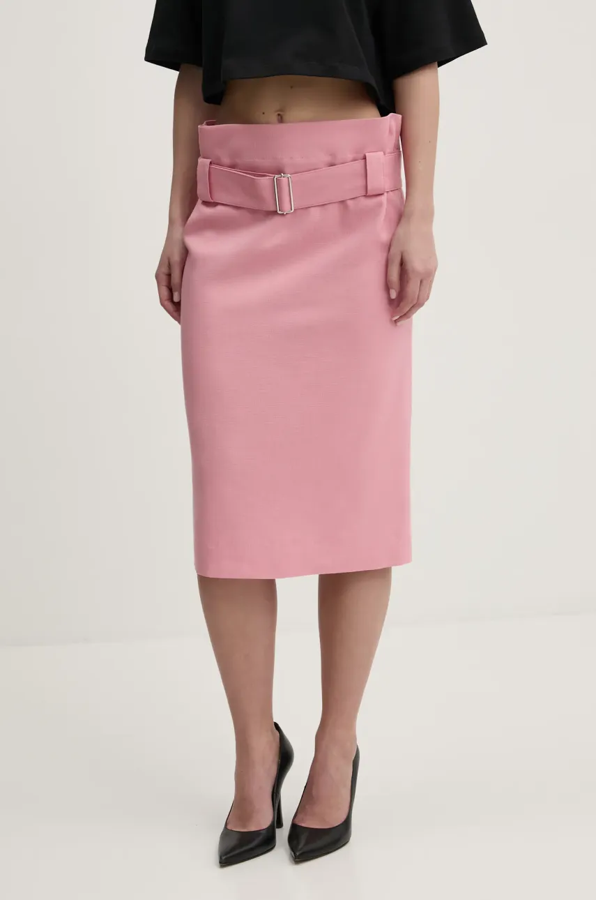 Φούστα MSGM χρώμα: ροζ, 3841MDD05.257106