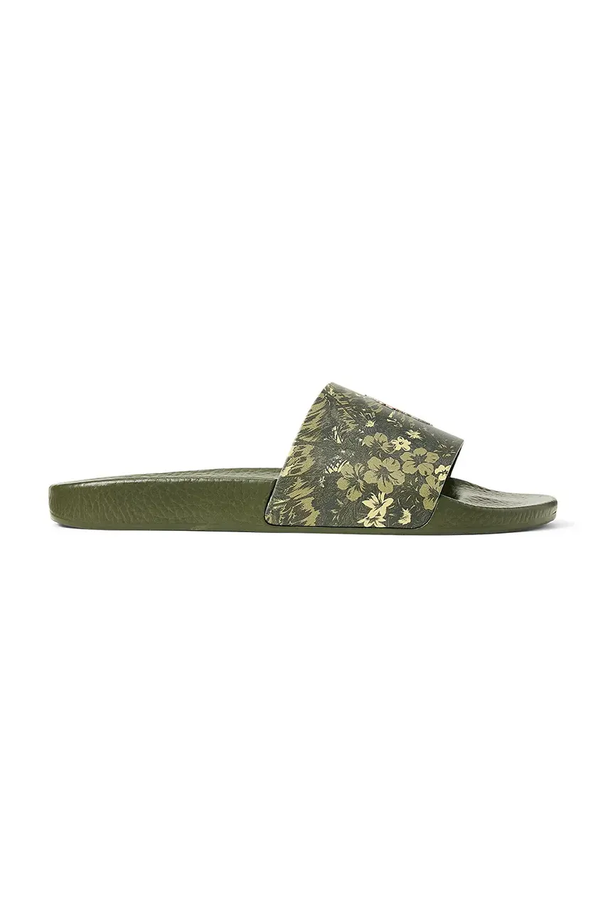 Παντόφλες Polo Ralph Lauren Polo Slide χρώμα: πράσινο, 809961002001
