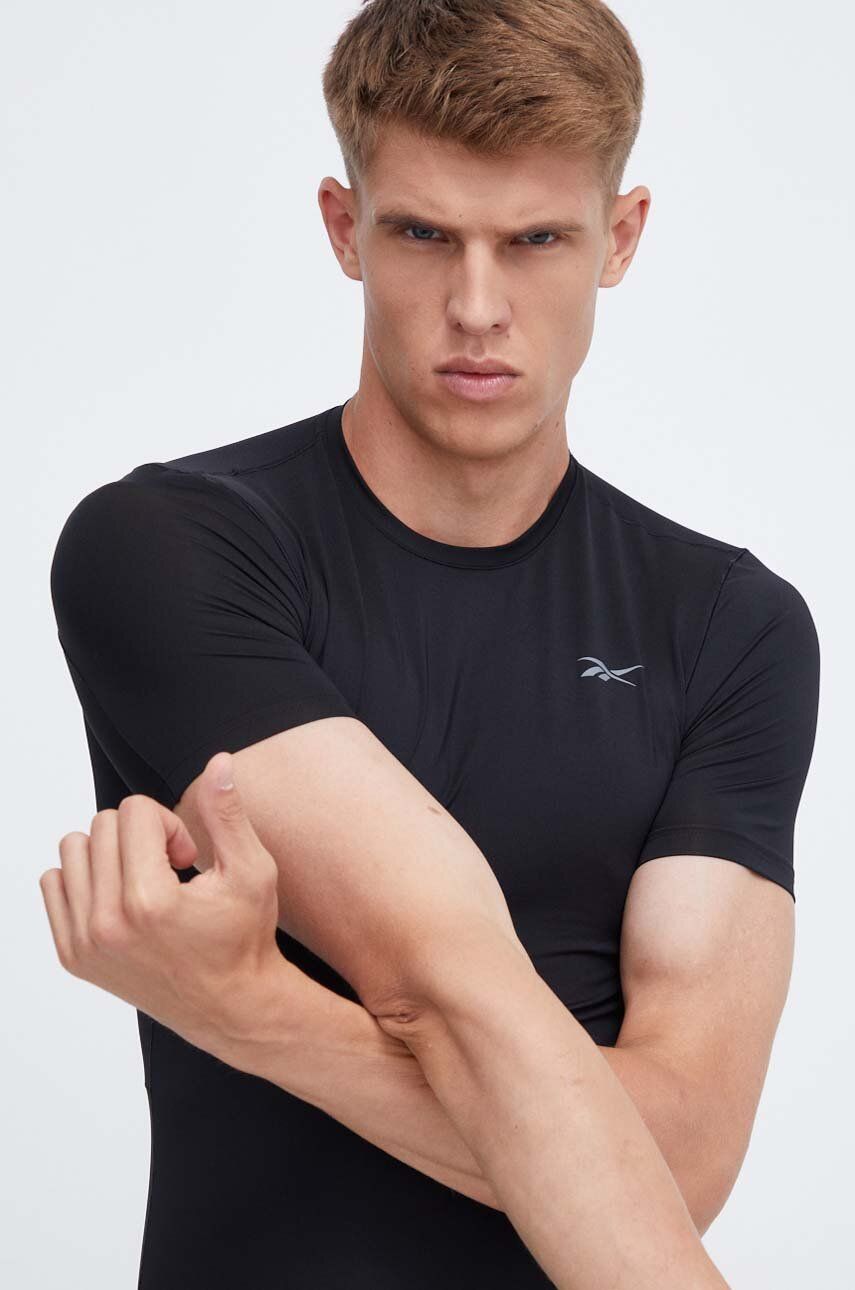 Μπλουζάκι προπόνησης Reebok Compression χρώμα: μαύρο