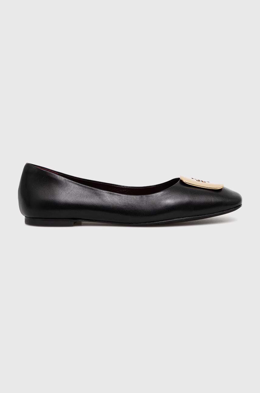 Δερμάτινες μπαλαρίνες Tory Burch Georgia Ballet χρώμα: μαύρο, 154077.006