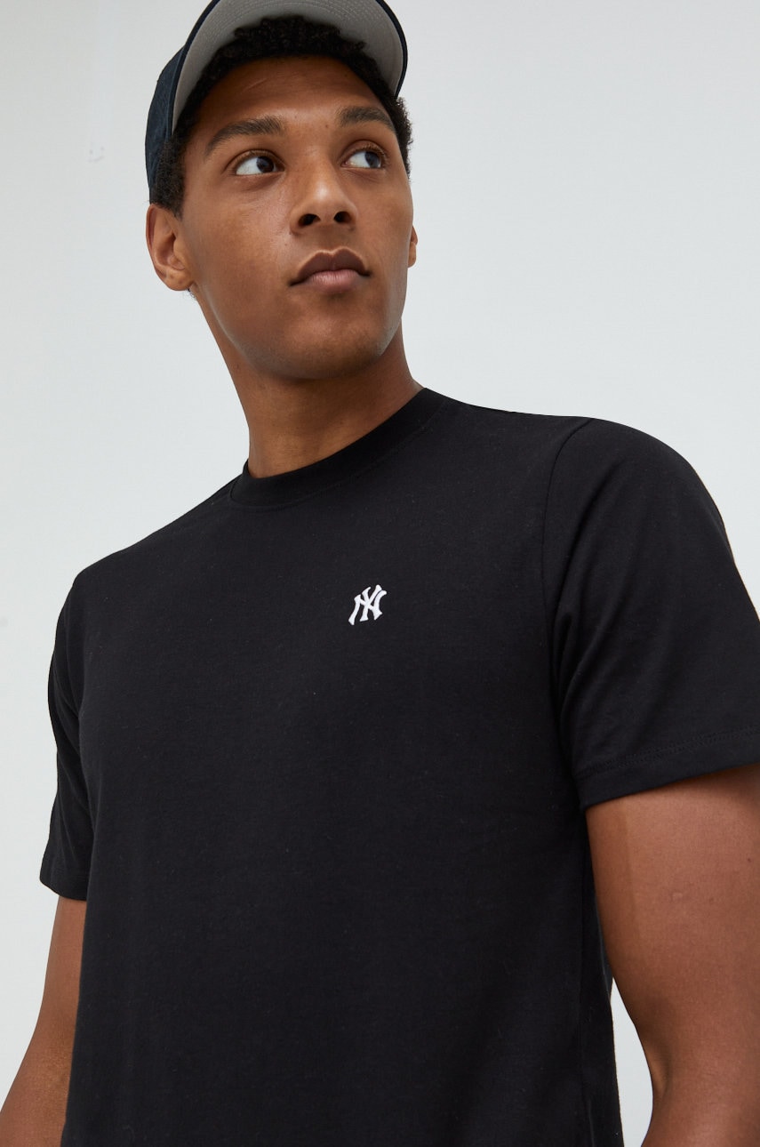 Βαμβακερό μπλουζάκι 47 brand Mlb New York Yankees Shadow Original MLB New York Yankees χρώμα: μαύρο S70812.3 BB017TEMBRT562256JK