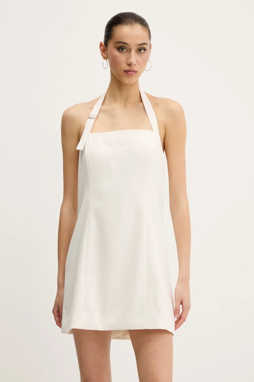 Φόρεμα Abercrombie & Fitch χρώμα: μπεζ, KI159-5487