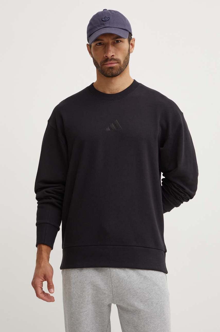 Βαμβακερή μπλούζα adidas All SZN χρώμα: μαύρο, IX1261