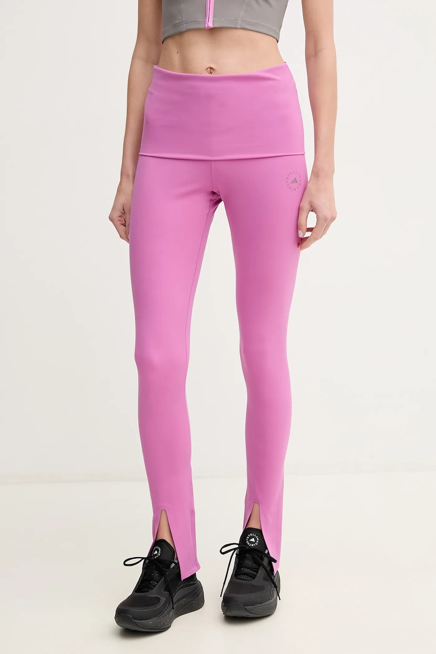 Κολάν προπόνησης adidas by Stella McCartney χρώμα: μοβ, JJ1629