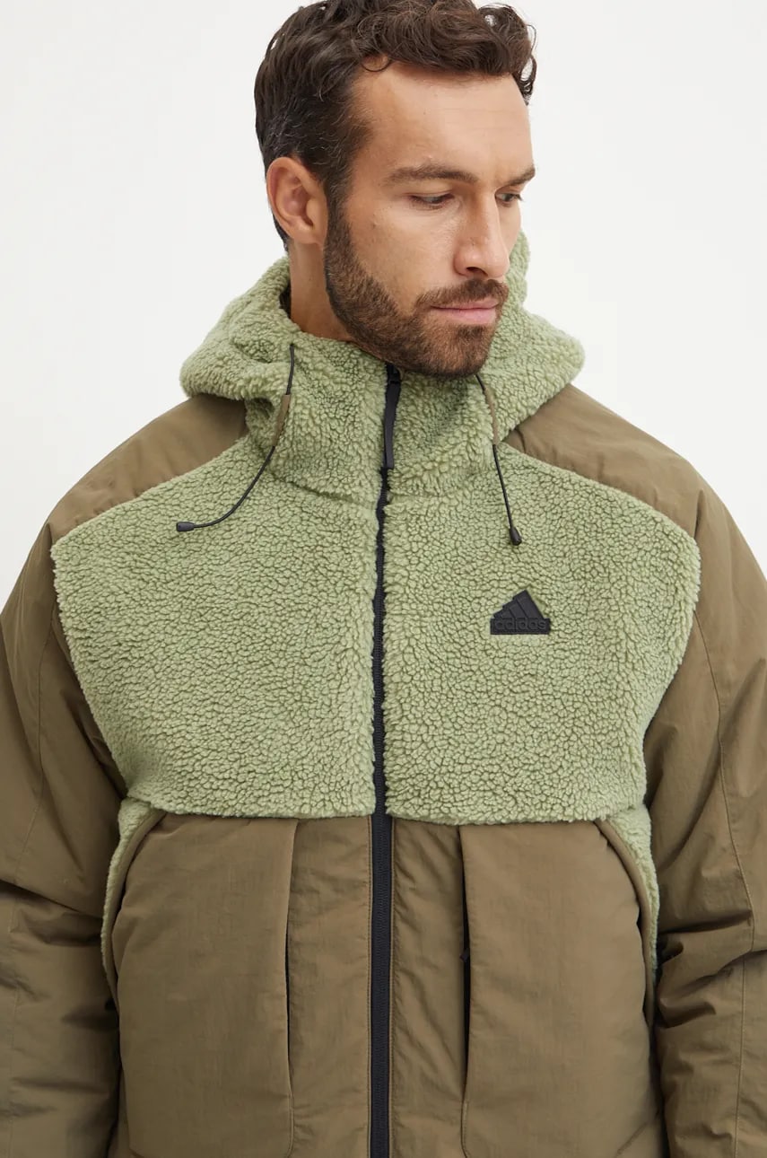 Μπουφάν adidas City Escape χρώμα: πράσινο, IZ4661