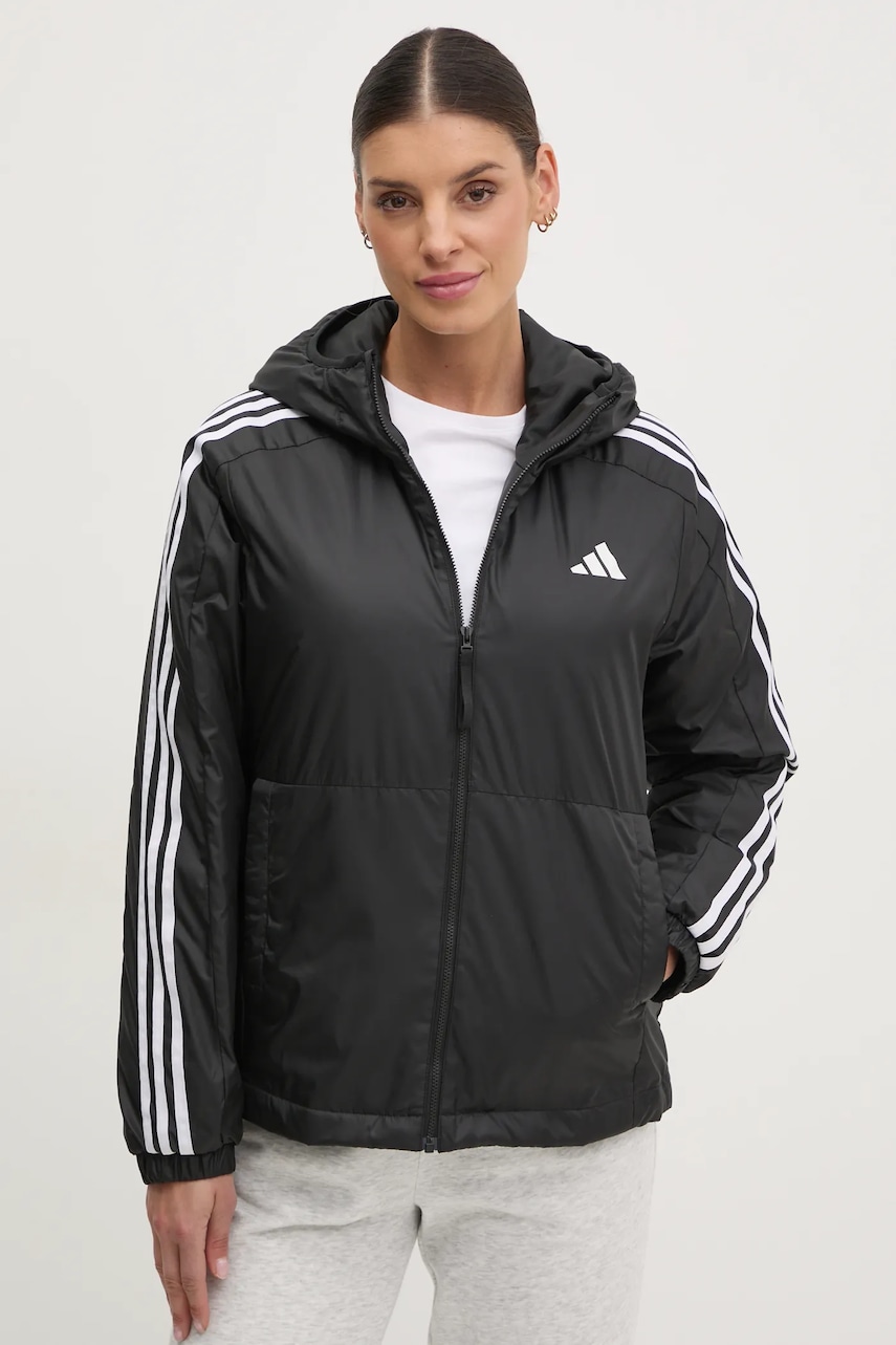 Μπουφάν adidas Essential χρώμα: μαύρο, JD1025