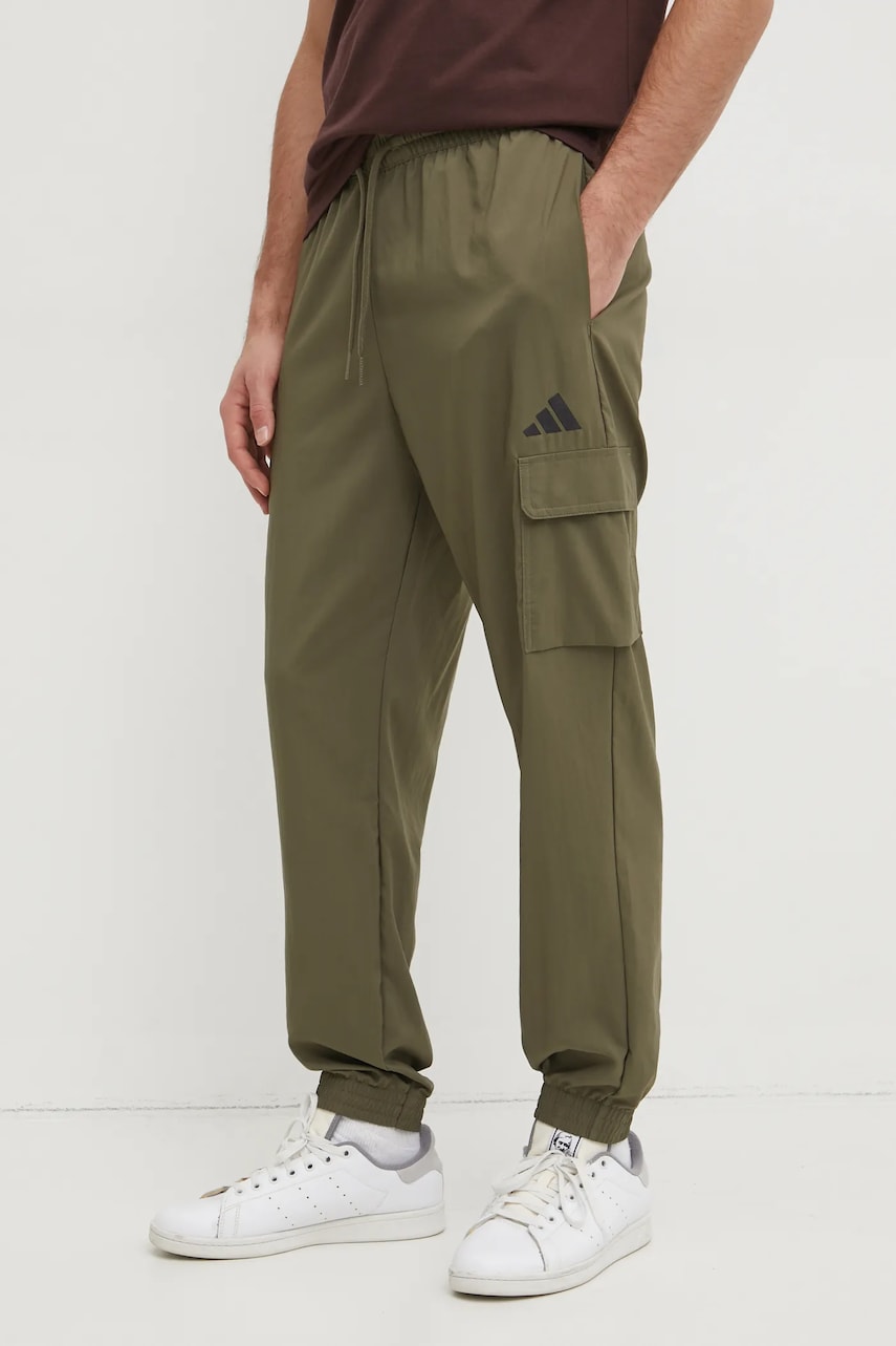 Παντελόνι adidas Essential χρώμα: πράσινο, JD1824