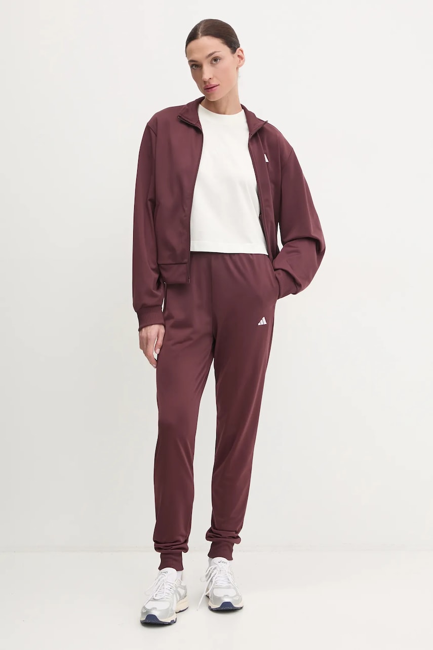 Φόρμα adidas Feelcozy χρώμα: μπορντό, JD2705