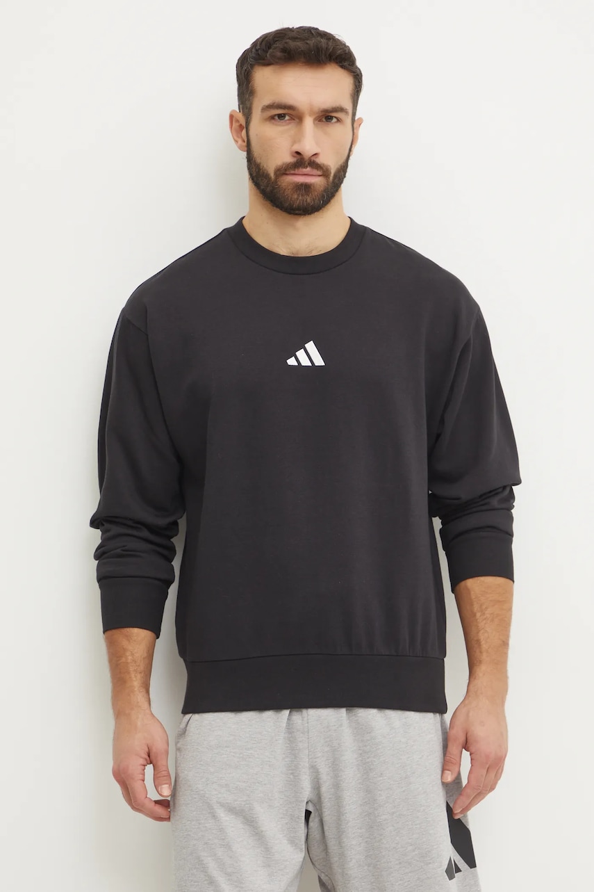 Μπλούζα adidas Feelcozy χρώμα: μαύρο, JE3794