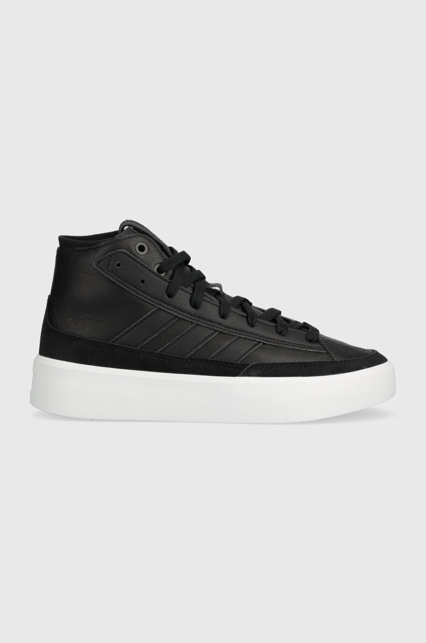 Δερμάτινα ελαφριά παπούτσια adidas χρώμα: μαύρο IG0437