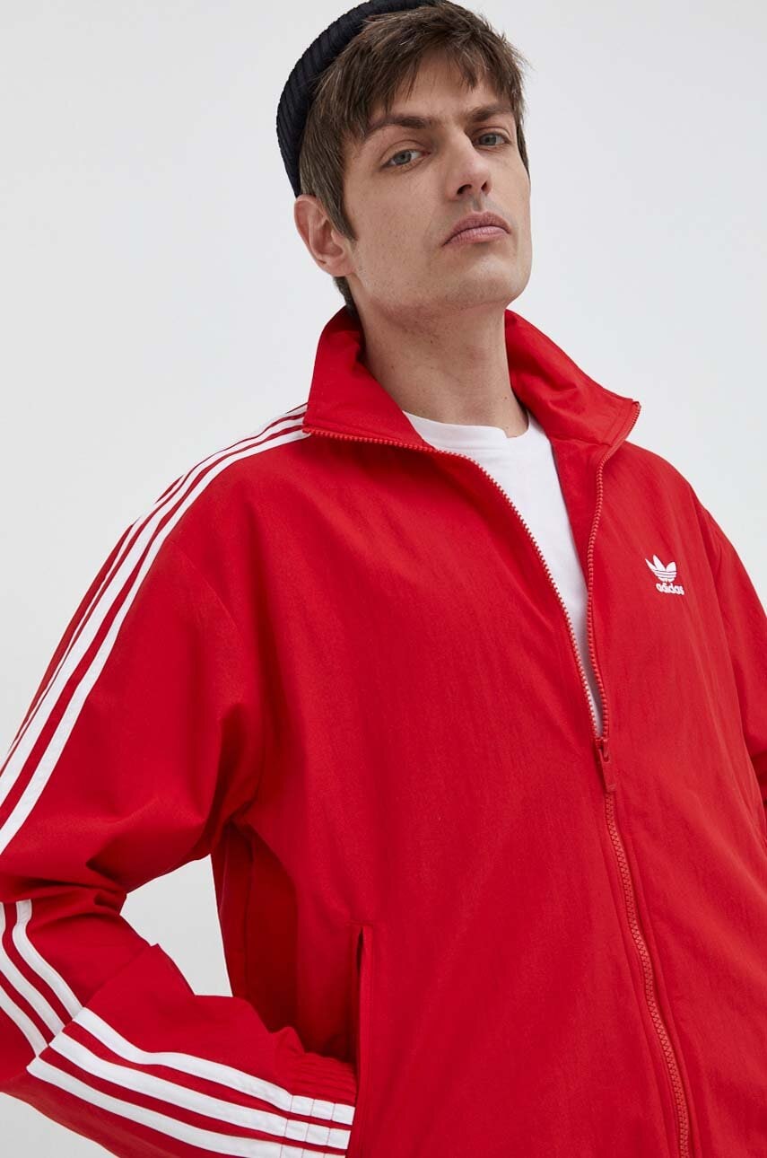 Μπλούζα adidas Originals Adicolor Woven Firebird Track Top χρώμα: κόκκινο, IT2495