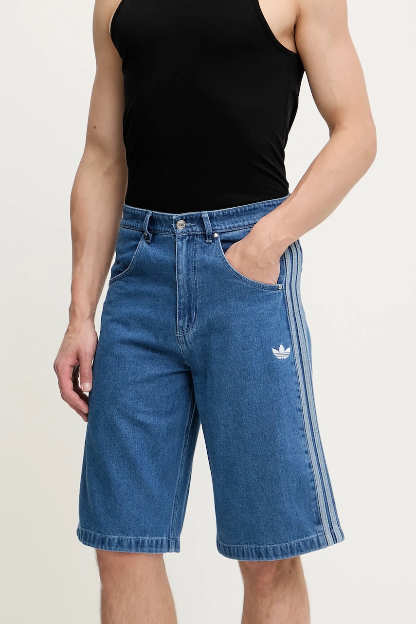 Τζιν σορτς adidas Originals Firebird ανδρικό, χρώμα: μπλε, JC6235