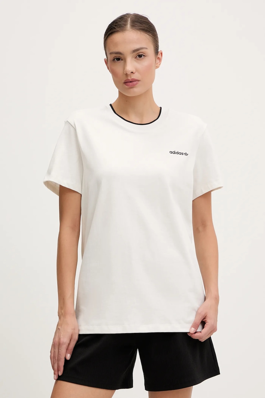 Βαμβακερό μπλουζάκι adidas Originals Graphic Loose T χρώμα: άσπρο, JC7768