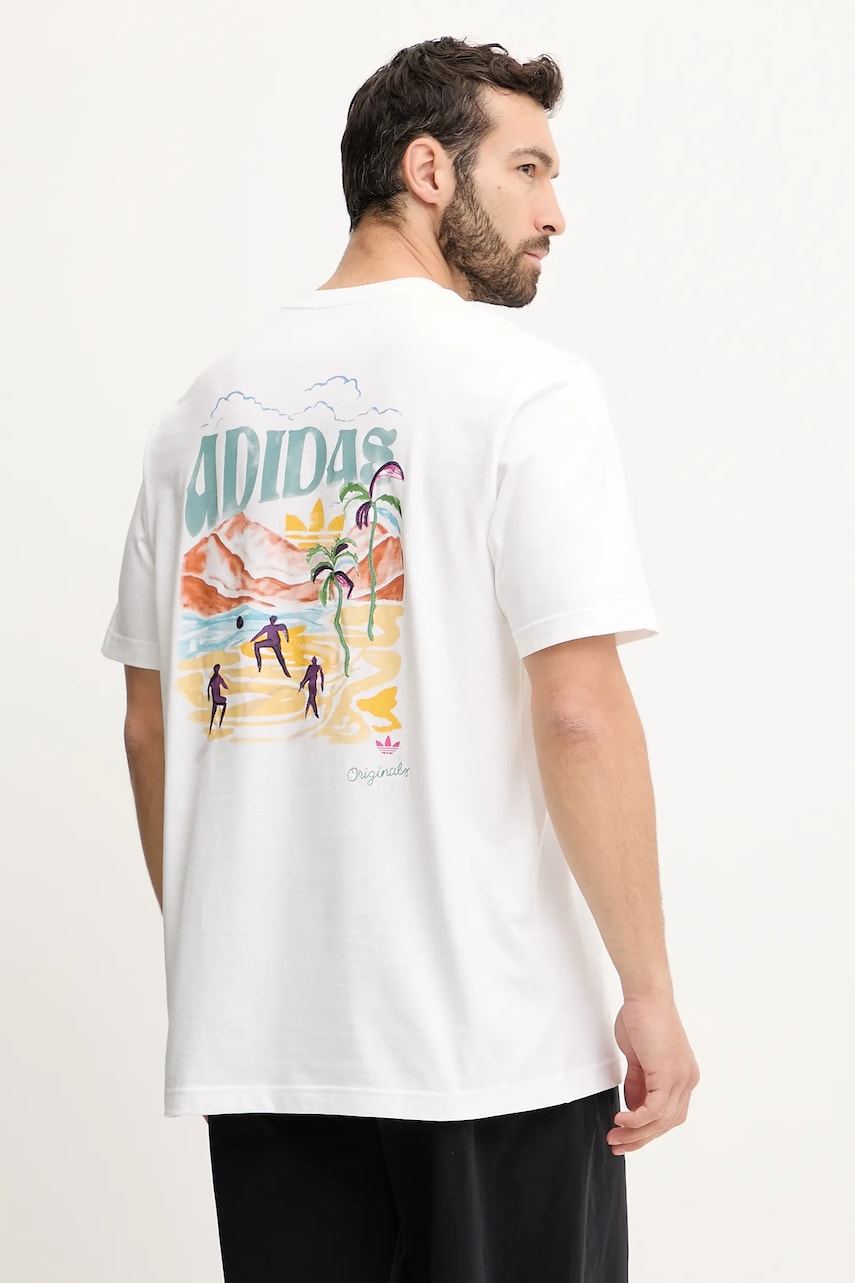 Βαμβακερό μπλουζάκι adidas Originals Graphic Tee ανδρικό, χρώμα: άσπρο, KC4956
