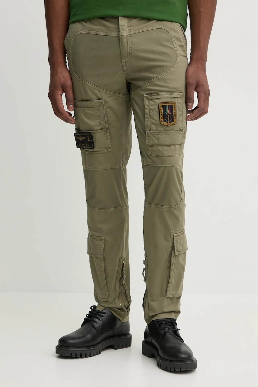 Παντελόνι Aeronautica Militare χρώμα: πράσινο, PA1387CT1493
